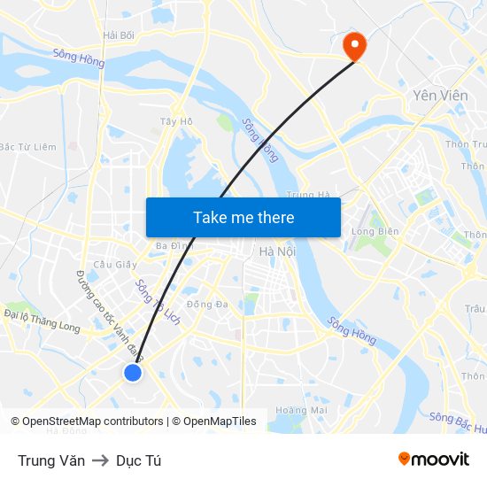 Trung Văn to Dục Tú map