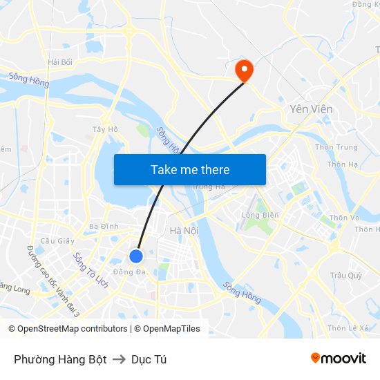 Phường Hàng Bột to Dục Tú map