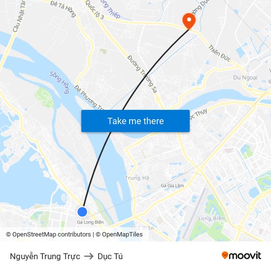 Nguyễn Trung Trực to Dục Tú map