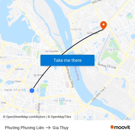 Phường Phương Liên to Gia Thụy map