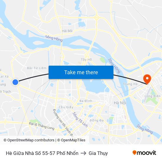 Hè Giữa Nhà Số 55-57 Phố Nhổn to Gia Thụy map