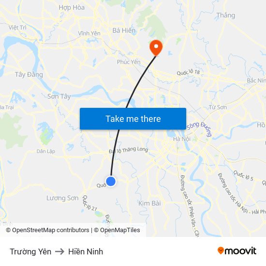 Trường Yên to Hiền Ninh map