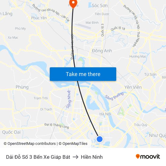 Dải Đỗ Số 3 Bến Xe Giáp Bát to Hiền Ninh map