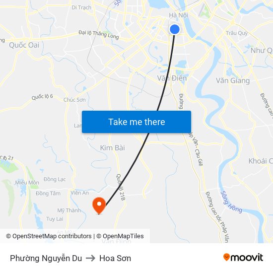 Phường Nguyễn Du to Hoa Sơn map