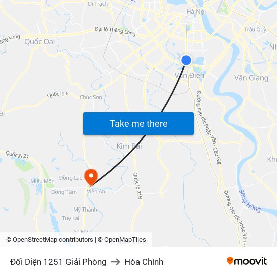 Đối Diện 1251 Giải Phóng to Hòa Chính map