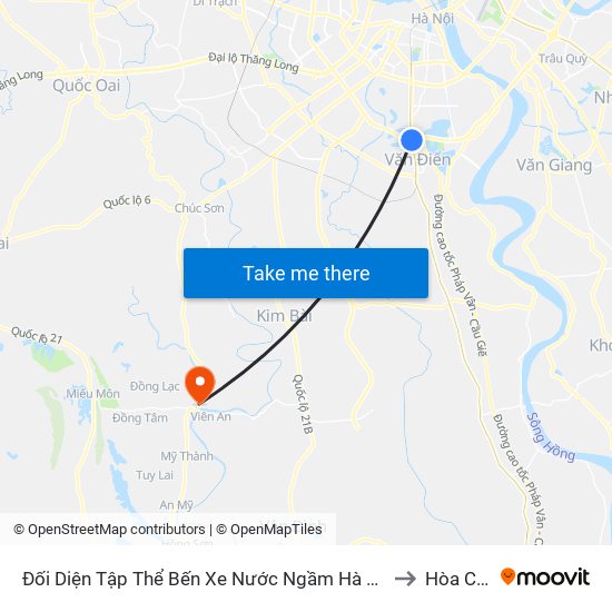 Đối Diện Tập Thể Bến Xe Nước Ngầm Hà Nội - Ngọc Hồi to Hòa Chính map