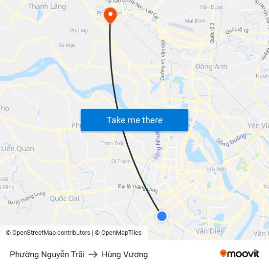 Phường Nguyễn Trãi to Hùng Vương map