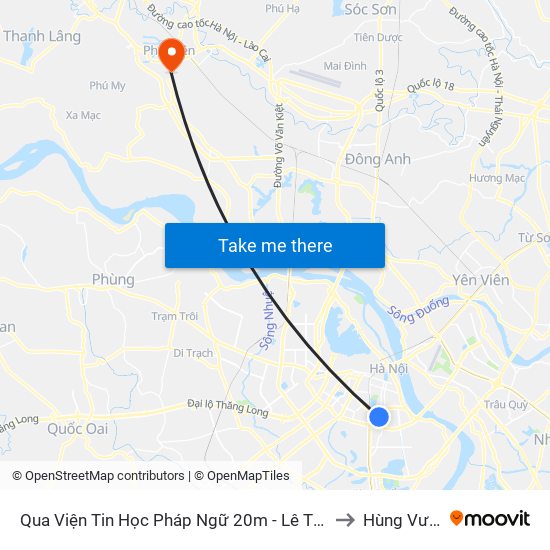 Qua Viện Tin Học Pháp Ngữ 20m - Lê Thanh Nghị to Hùng Vương map