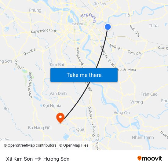 Xã Kim Sơn to Hương Sơn map