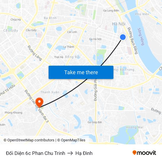 Đối Diện 6c Phan Chu Trinh to Hạ Đình map