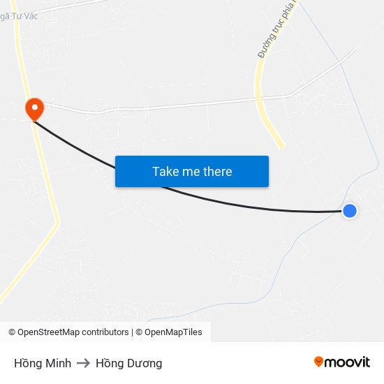 Hồng Minh to Hồng Dương map
