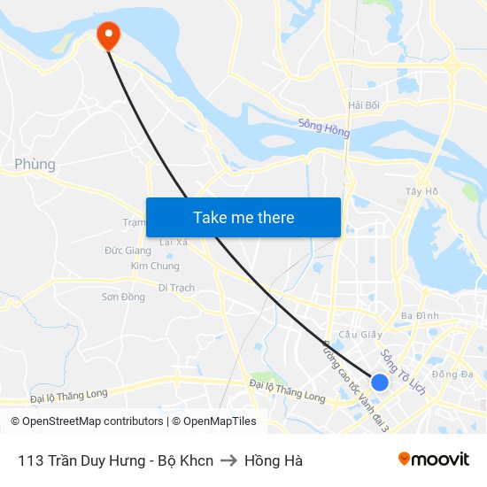 113 Trần Duy Hưng - Bộ Khcn to Hồng Hà map