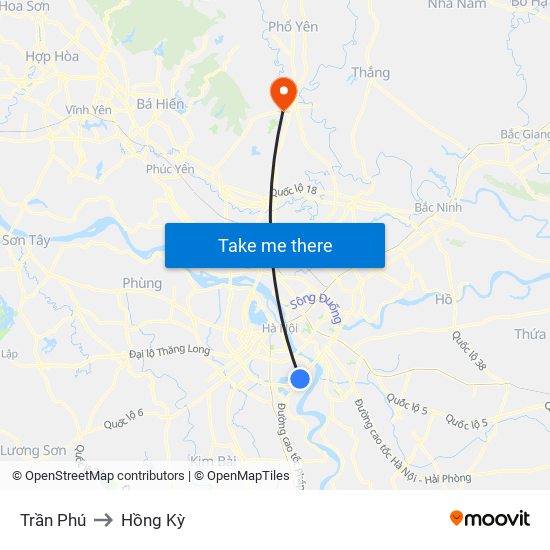 Trần Phú to Hồng Kỳ map