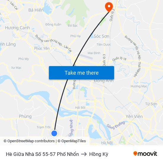 Hè Giữa Nhà Số 55-57 Phố Nhổn to Hồng Kỳ map