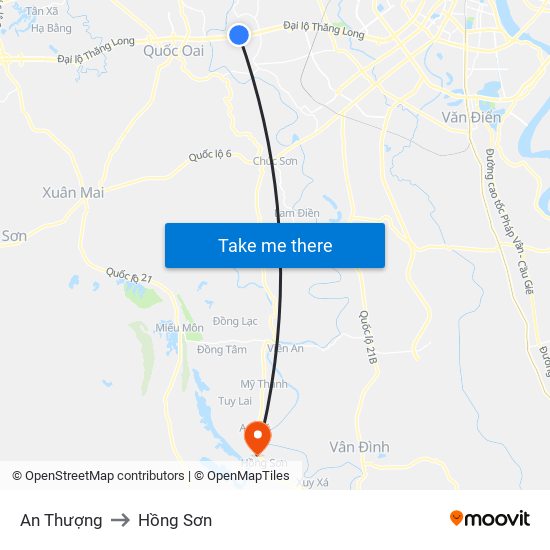 An Thượng to Hồng Sơn map