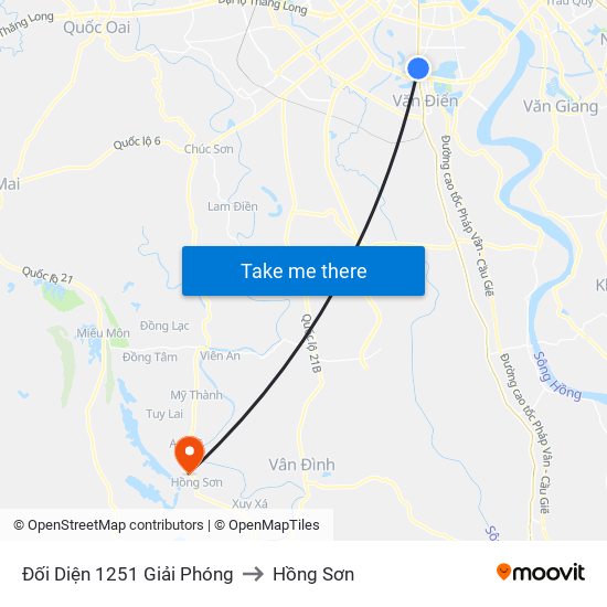 Đối Diện 1251 Giải Phóng to Hồng Sơn map