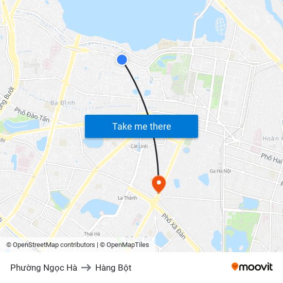 Phường Ngọc Hà to Hàng Bột map