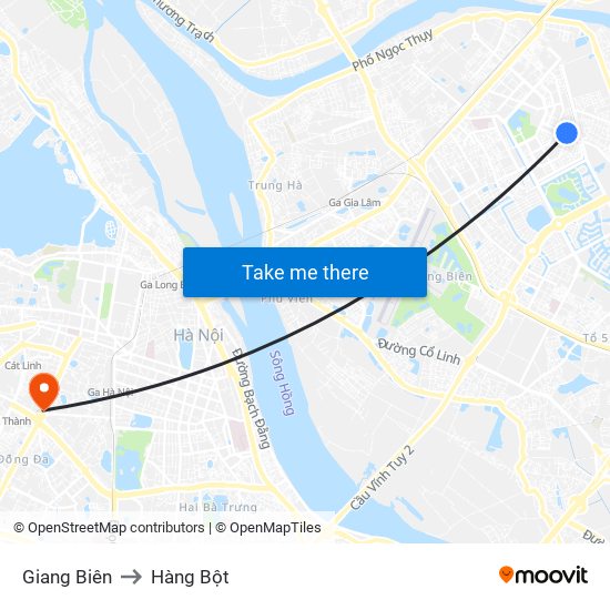 Giang Biên to Hàng Bột map
