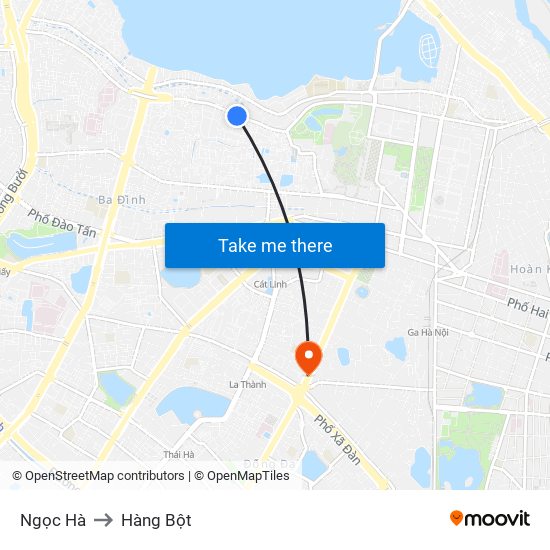 Ngọc Hà to Hàng Bột map