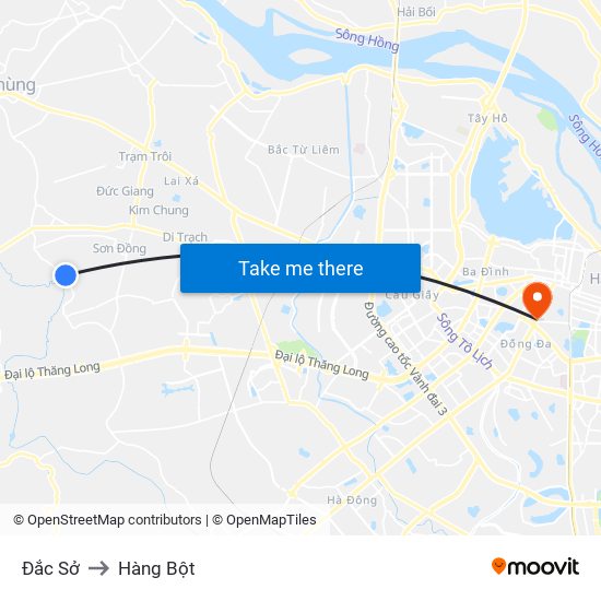 Đắc Sở to Hàng Bột map