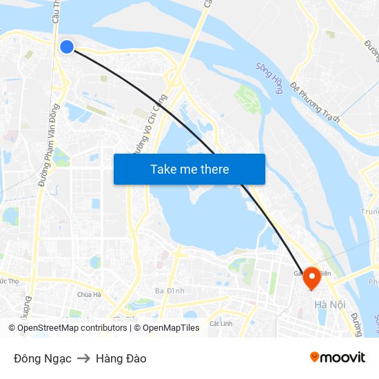 Đông Ngạc to Hàng Đào map