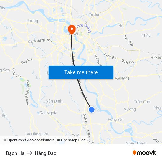 Bạch Hạ to Hàng Đào map