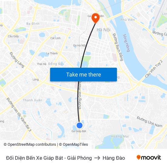 Đối Diện Bến Xe Giáp Bát - Giải Phóng to Hàng Đào map