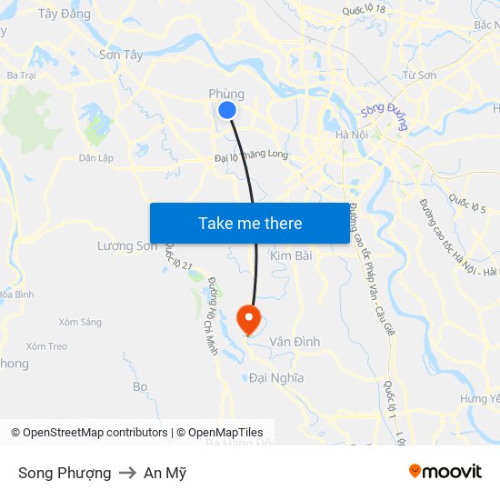 Song Phượng to An Mỹ map