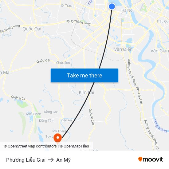 Phường Liễu Giai to An Mỹ map