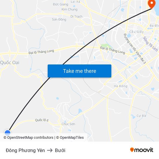 Đông Phương Yên to Bưởi map