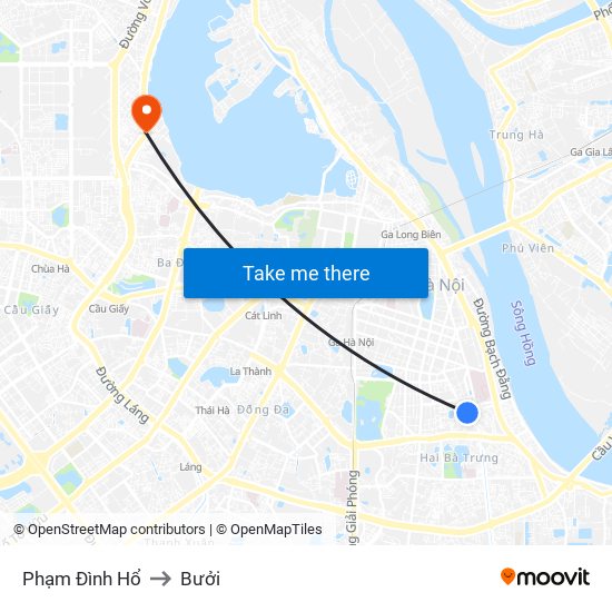 Phạm Đình Hổ to Bưởi map