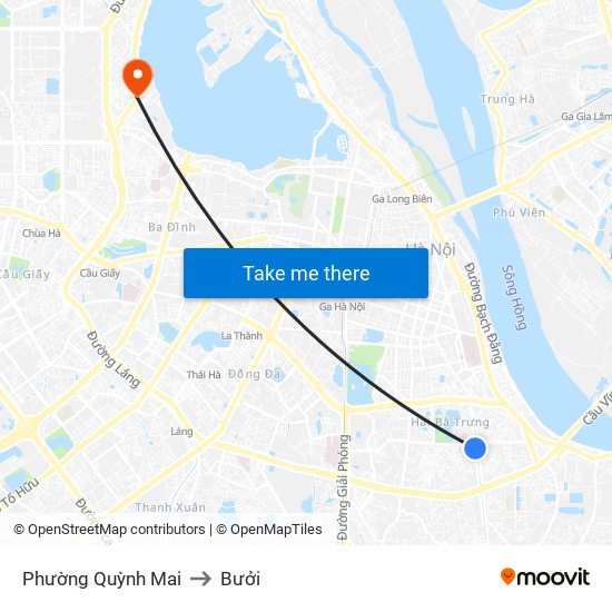Phường Quỳnh Mai to Bưởi map