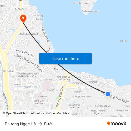 Phường Ngọc Hà to Bưởi map