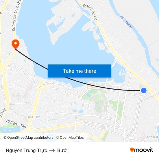 Nguyễn Trung Trực to Bưởi map