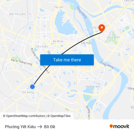 Phường Yết Kiêu to Bồ Đề map