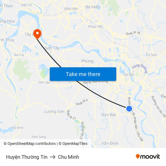 Huyện Thường Tín to Chu Minh map