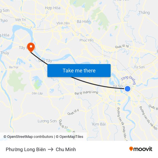 Phường Long Biên to Chu Minh map