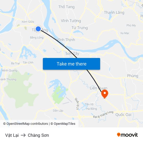 Vật Lại to Chàng Sơn map