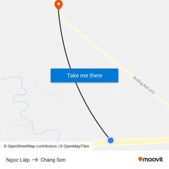 Ngọc Liệp to Chàng Sơn map