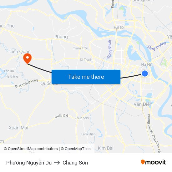 Phường Nguyễn Du to Chàng Sơn map