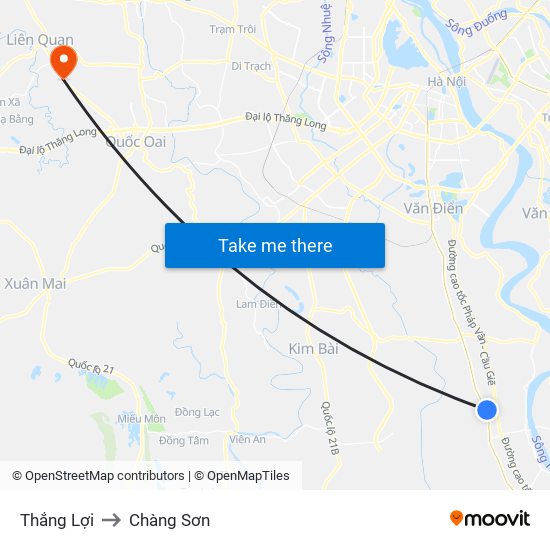 Thắng Lợi to Chàng Sơn map