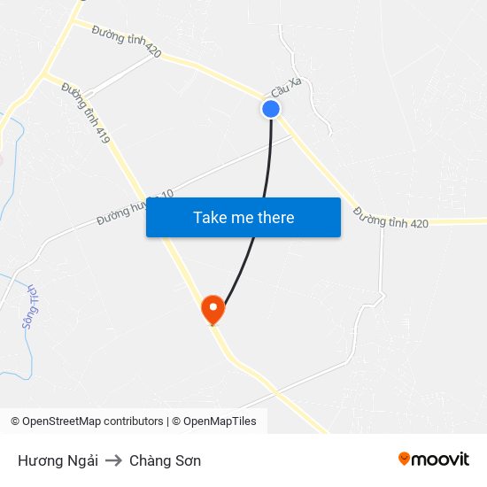 Hương Ngải to Chàng Sơn map