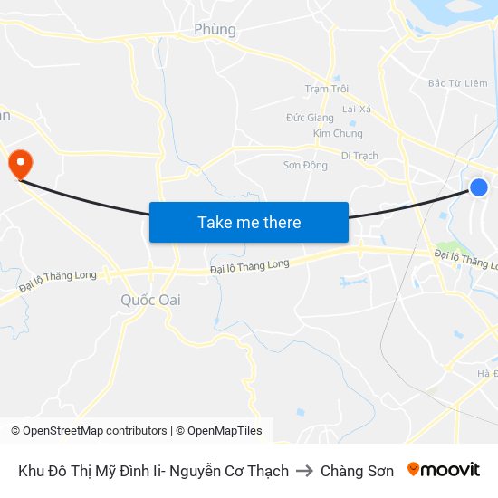 Khu Đô Thị Mỹ Đình Ii- Nguyễn Cơ Thạch to Chàng Sơn map