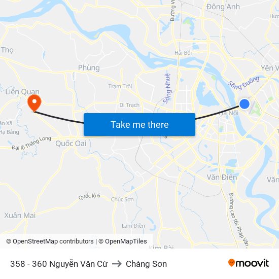 358 - 360 Nguyễn Văn Cừ to Chàng Sơn map