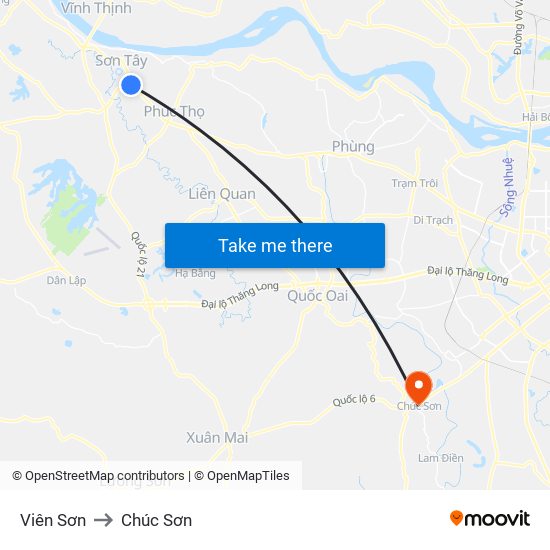 Viên Sơn to Chúc Sơn map