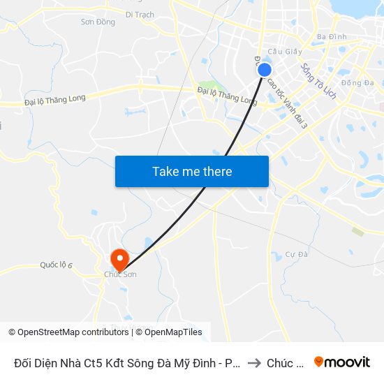 Đối Diện Nhà Ct5 Kđt Sông Đà Mỹ Đình - Phạm Hùng to Chúc Sơn map