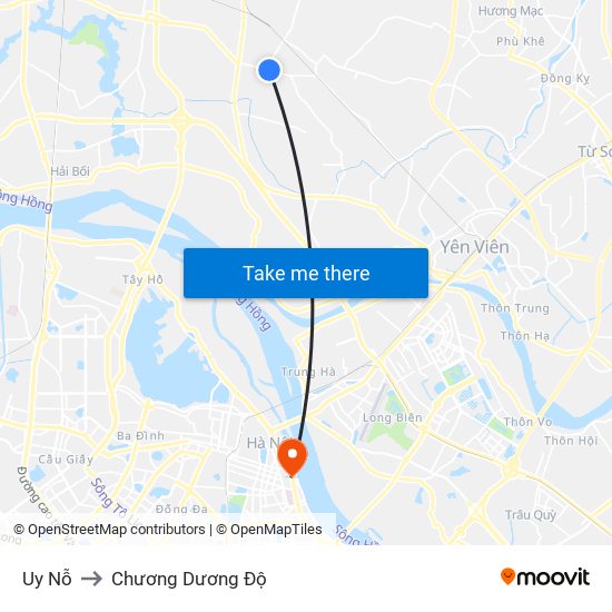 Uy Nỗ to Chương Dương Độ map