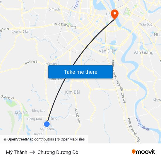 Mỹ Thành to Chương Dương Độ map