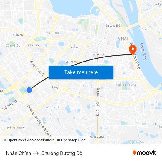 Nhân Chính to Chương Dương Độ map