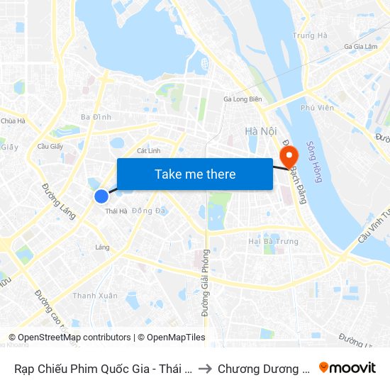 Rạp Chiếu Phim Quốc Gia - Thái Hà to Chương Dương Độ map